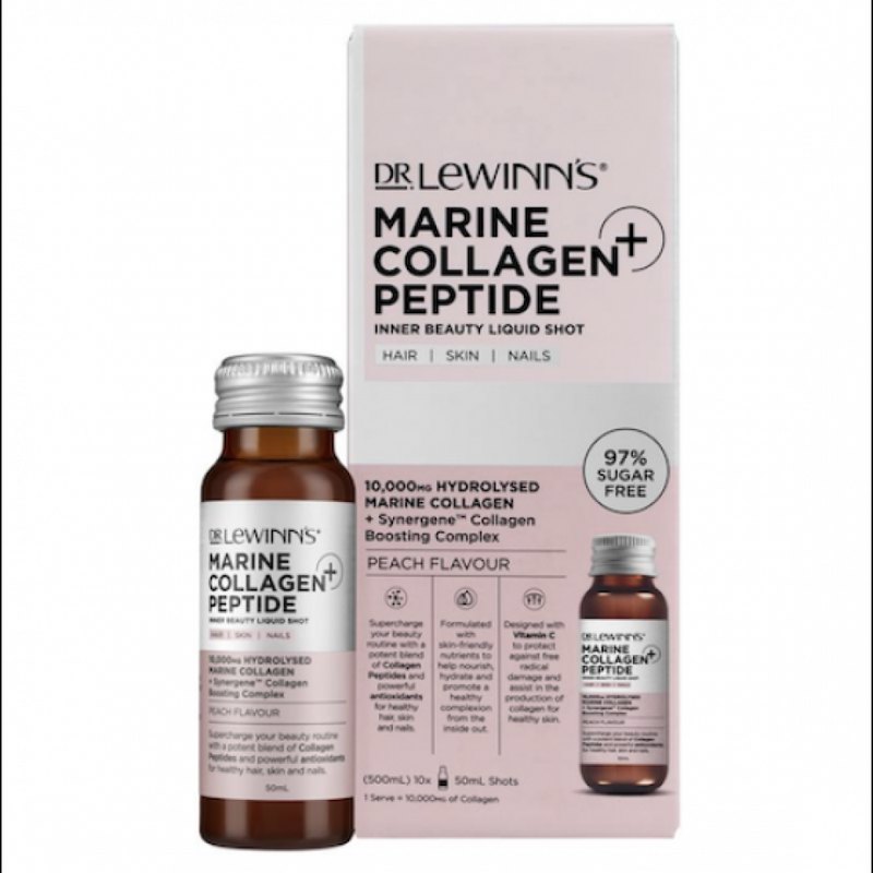 Dr. LeWinn's 莱文医生 海洋胶原蛋白美容口服液 桃子味 50ml×10支【保质期2026.10】