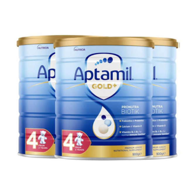 [新西兰仓]Aptamil-爱他美金装婴儿奶粉4段900g*3罐 2023.11
