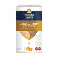 Manuka Health GingerLemon Lozenges 400 蜜纽康MGO 400 麦卢卡蜂蜜润喉糖生姜柠檬味 15粒-保质期-2026.02