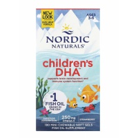 Nordic Naturals 挪威小鱼 儿童鳕鱼油DHA 180粒-保质期-2025.04