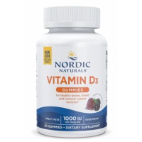 Nordic Naturals 挪威小鱼成年人维生素D3 软糖梅子味60粒-保质期-2025.4