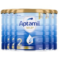 【顺丰新西兰直邮】NZ-Aptamil-爱他美金装婴儿奶粉2段900g*6罐原箱-保质期-2027.02