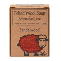 	Felted Wool Soap Sandalwood Soap 100g--羊毛香皂檀香味-无保质期