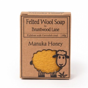 Felted Wool Soap Manuka Honey 新西兰天然手工羊毛香皂【麦卢卡蜂蜜】 100g 无保质期
