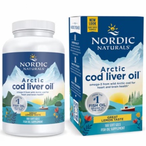 Nordic Naturals 挪威小鱼 北极鳕鱼肝油 柠檬味 180粒【2028.01】