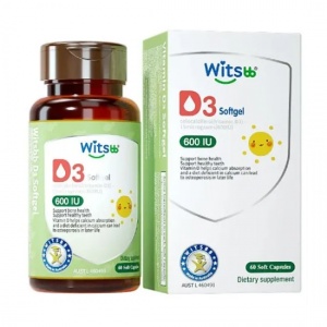 Witsbb健敏思 婴幼儿童维生素d3 软胶囊vd 600iu 60粒 无敏配方 新生儿15天可用